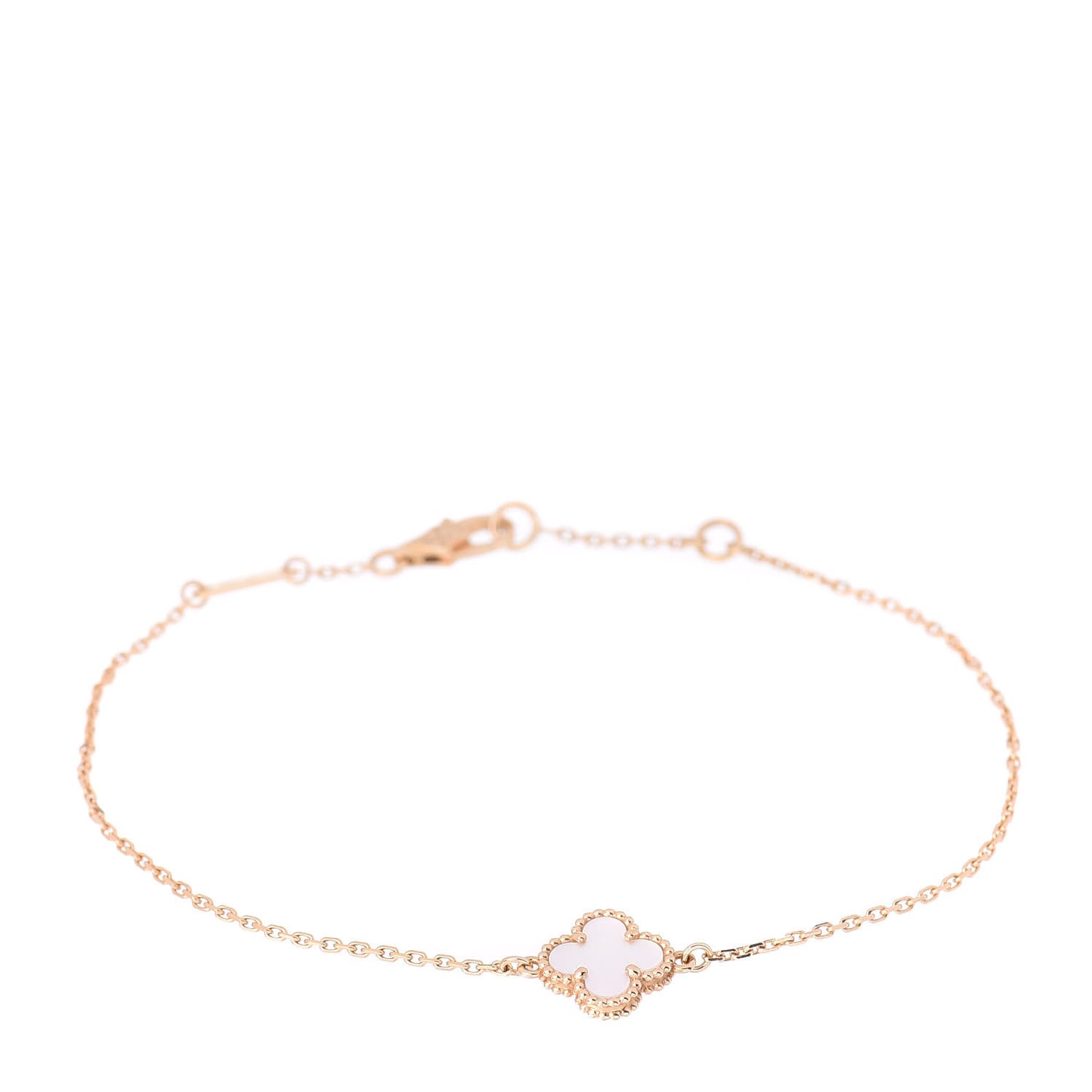 18K Yellow Gold Mother of Pearl Sweet Alhambra Bracelet
