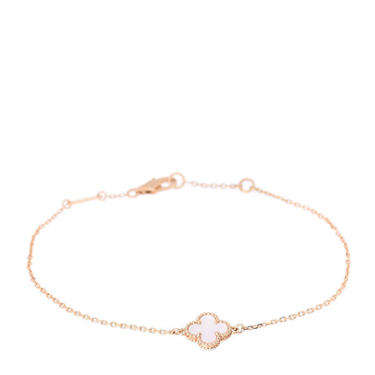 Van Cleef & Arpels 18K Yellow Gold Mother of Pearl Sweet Alhambra Bracelet 1 of 5
