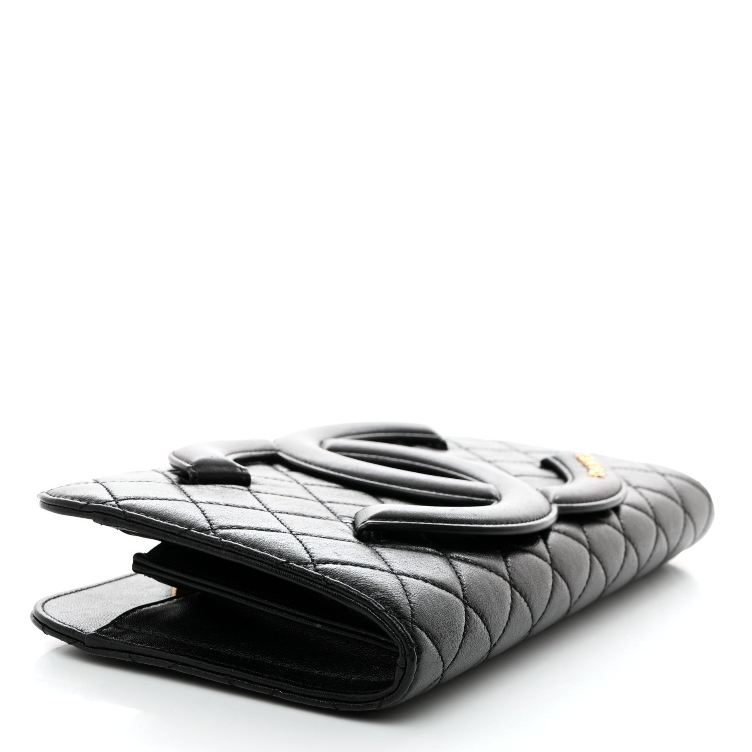 Chanel Lambskin Quilted Coco Midnight Clutch Black 4 of 7