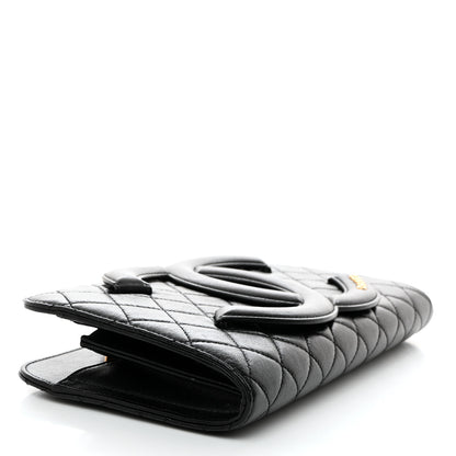 Chanel Lambskin Quilted Coco Midnight Clutch Black 4 of 7