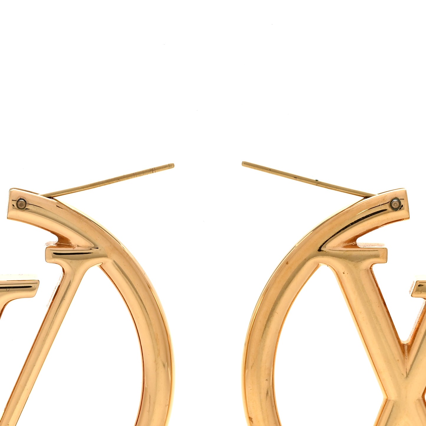 Metal Louise Hoop Earrings Gold