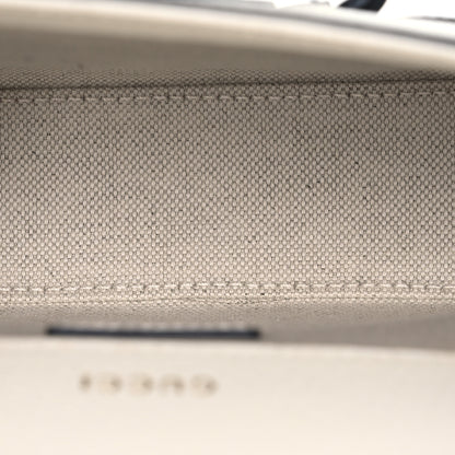 Gucci X ADIDAS Textured Dollar Calfskin Web Trefoil Mini Horsebit 1955 Shoulder Bag Off White Black 5 of 10