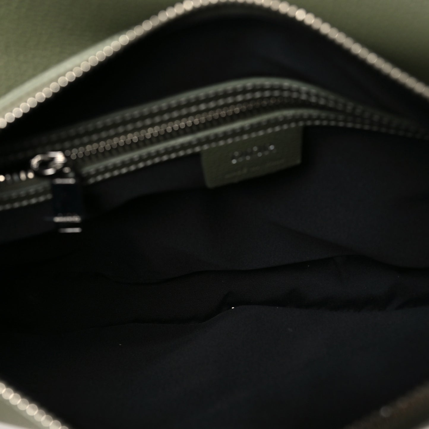 Grained Calfskin Mens Maxi Saddle Bag Olive