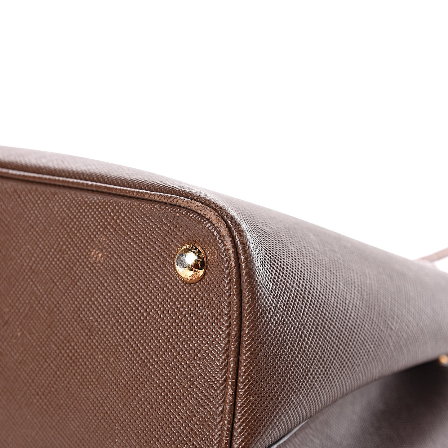 Saffiano Cuir Large Double Bag Cacao
