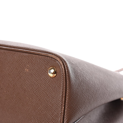 Prada Saffiano Cuir Large Double Bag Cacao 13 of 24