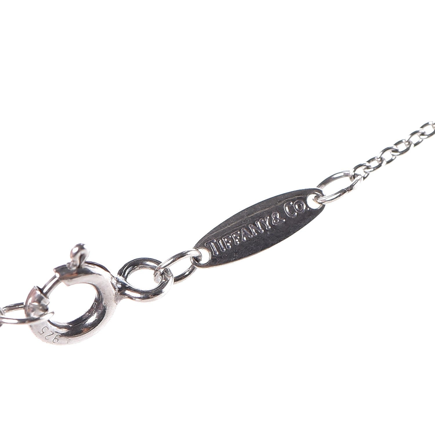 Tiffany Sterling Silver Diamond .05ct Elsa Peretti Diamonds by the Yard Pendant Necklace 6 of 8