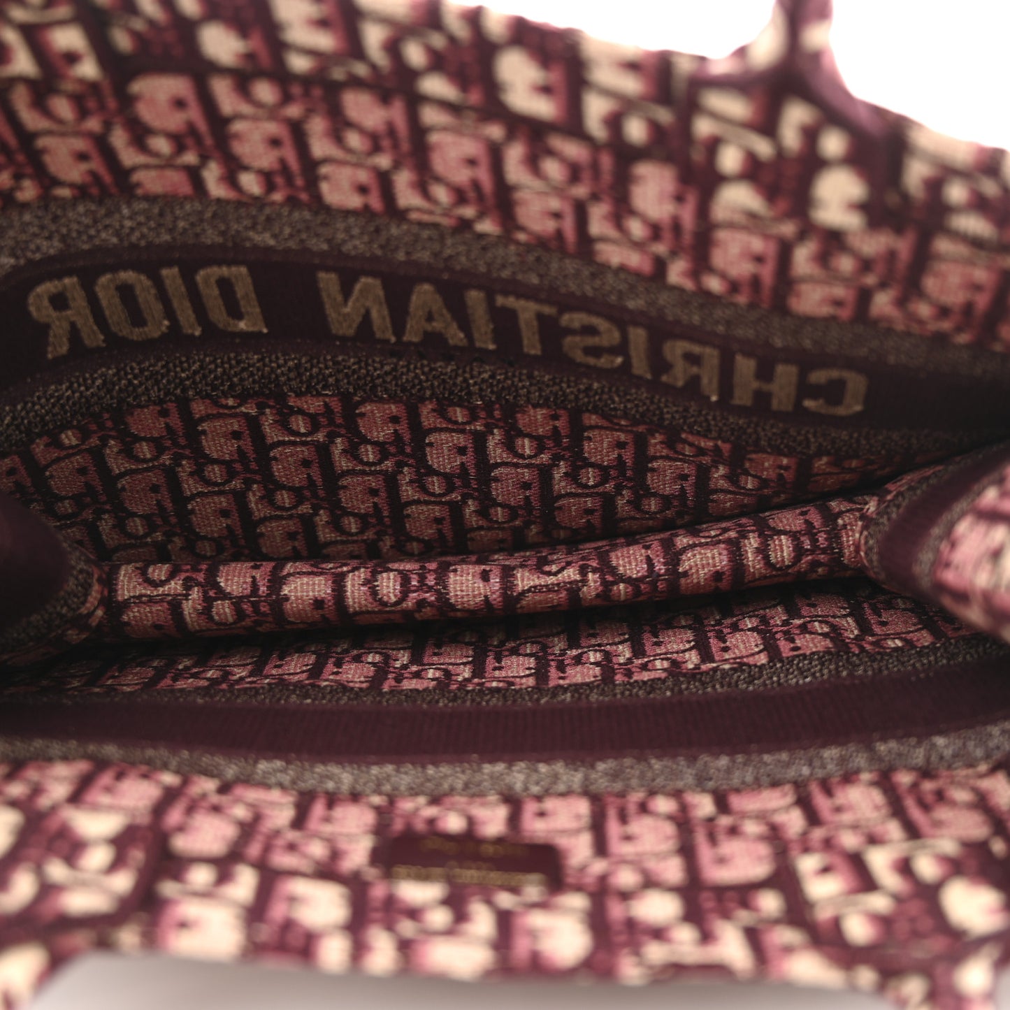 Oblique Medium Book Tote Burgundy Multicolor