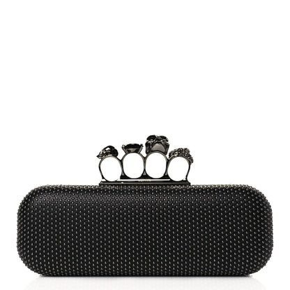 Alexander McQueen Nappa Studded Knucklebox Clutch Black 1 of 10