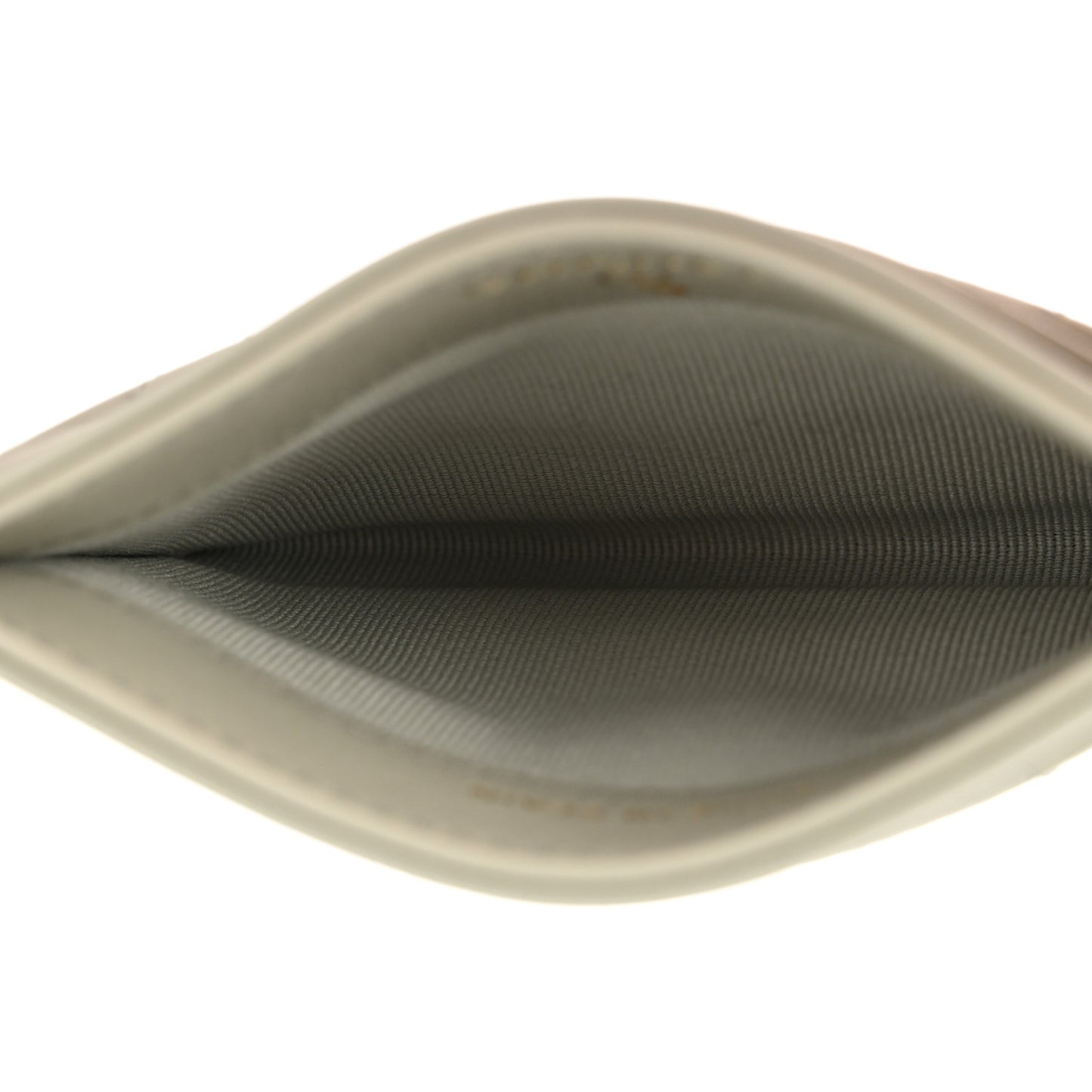 Lambskin Quilted Card Holder Grey