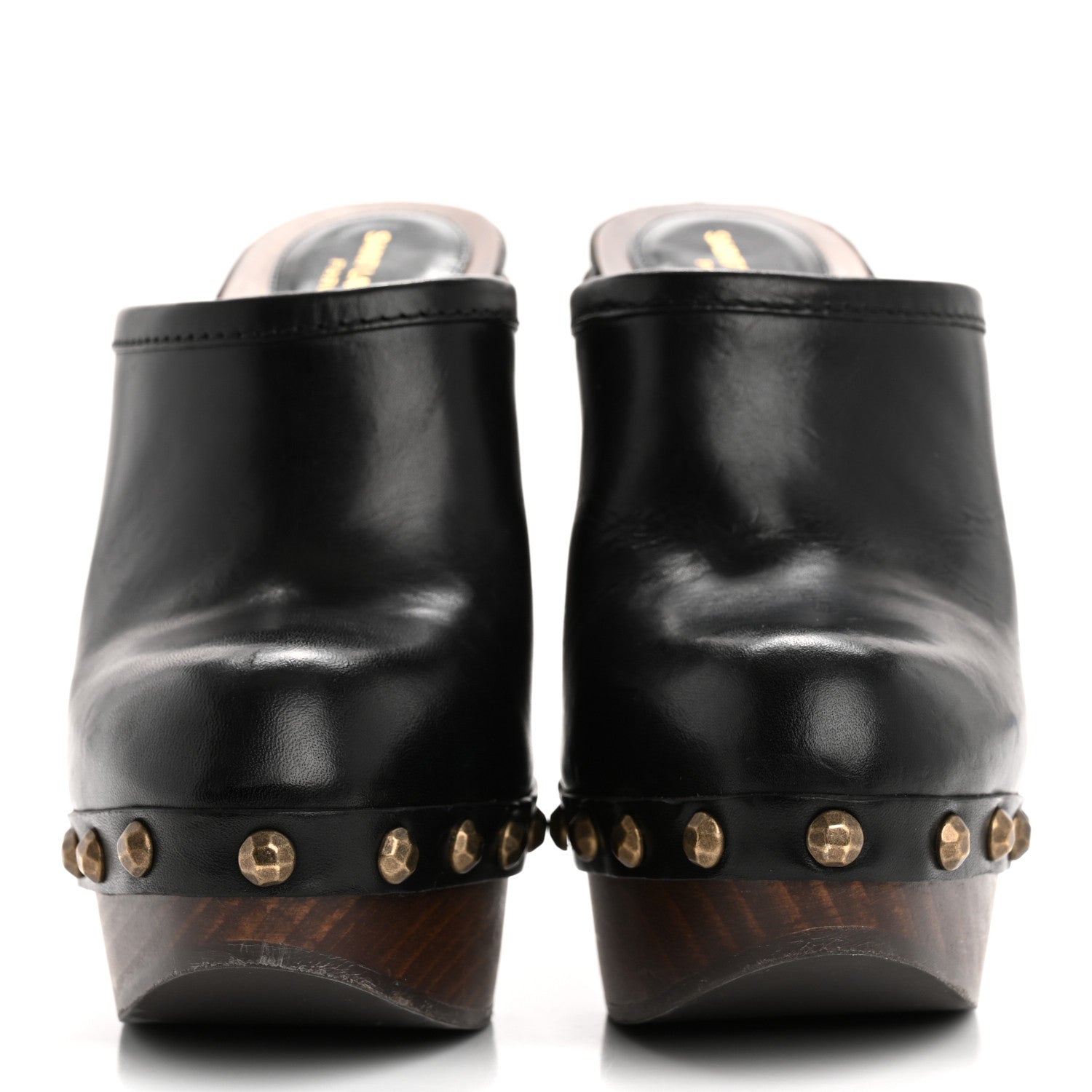 Saint Laurent Smooth Calfskin Camoy Clogs 37 Black 3 of 14