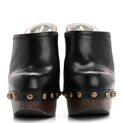 Saint Laurent Smooth Calfskin Camoy Clogs 37 Black 3 of 14