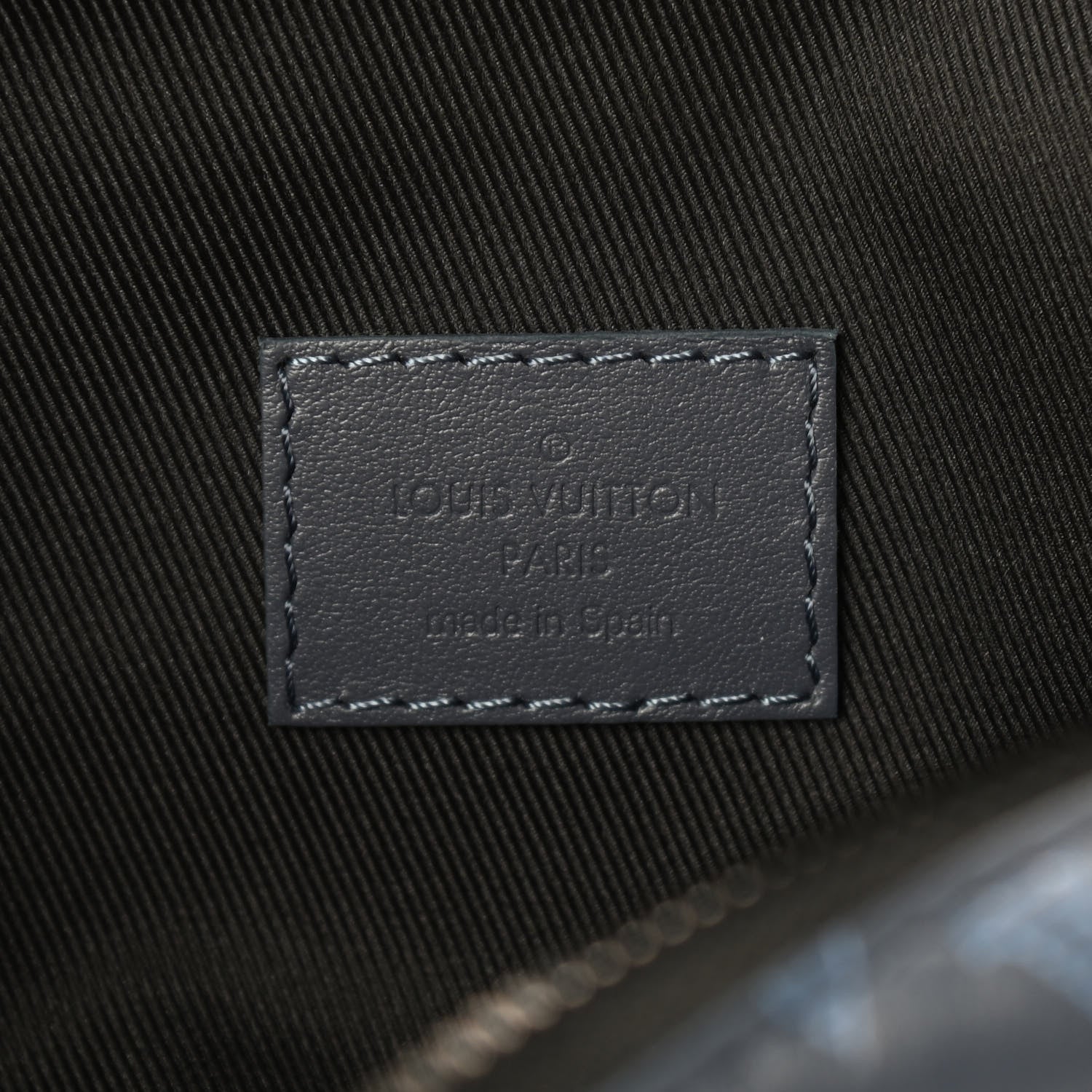 Louis Vuitton Calfskin Monogram Shadow Discovery Bumbag PM Navy Blue 5 of 7