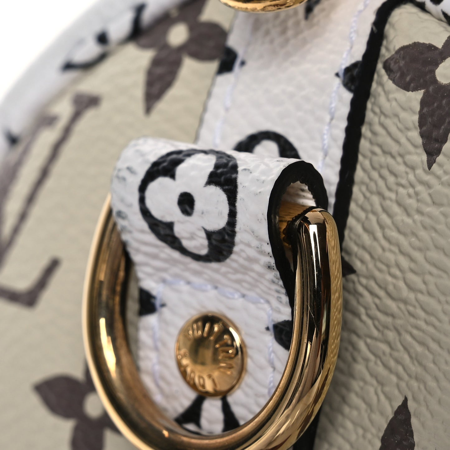 Monogram Giant Speedy Bandouliere 30 Kaki Beige