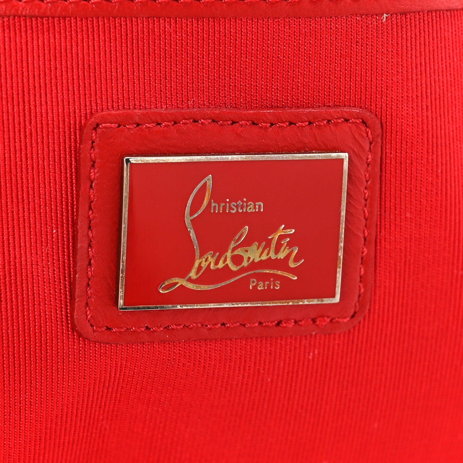 Christian Louboutin Calfskin Spikes Loubiposh Chain Clutch Fuchsia 6 of 9