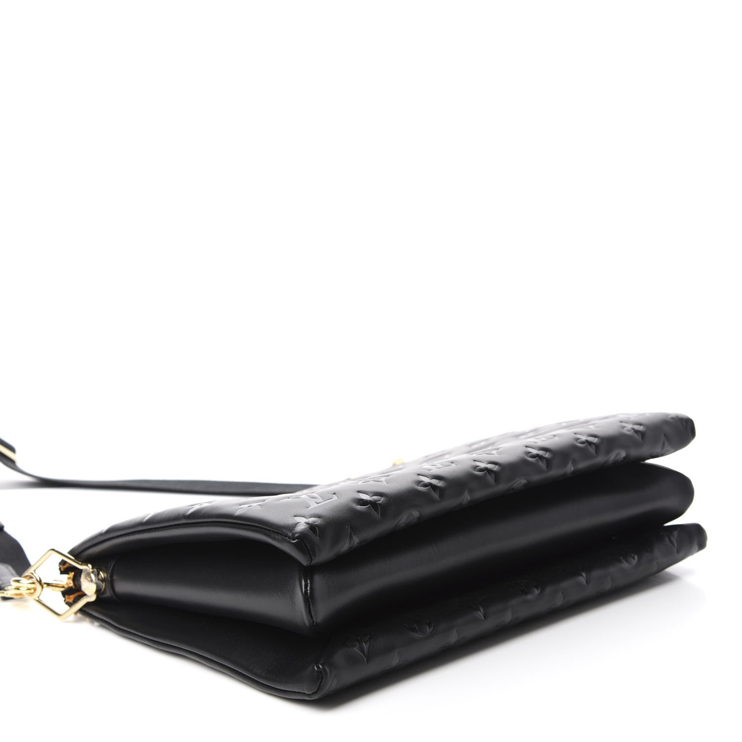 Louis Vuitton Lambskin Embossed Monogram Coussin MM Black 4 of 11