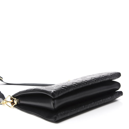 Louis Vuitton Lambskin Embossed Monogram Coussin MM Black 4 of 11