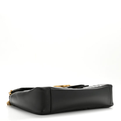 Gucci Calfskin Matelasse Medium GG Marmont Shoulder Bag Black 4 of 11