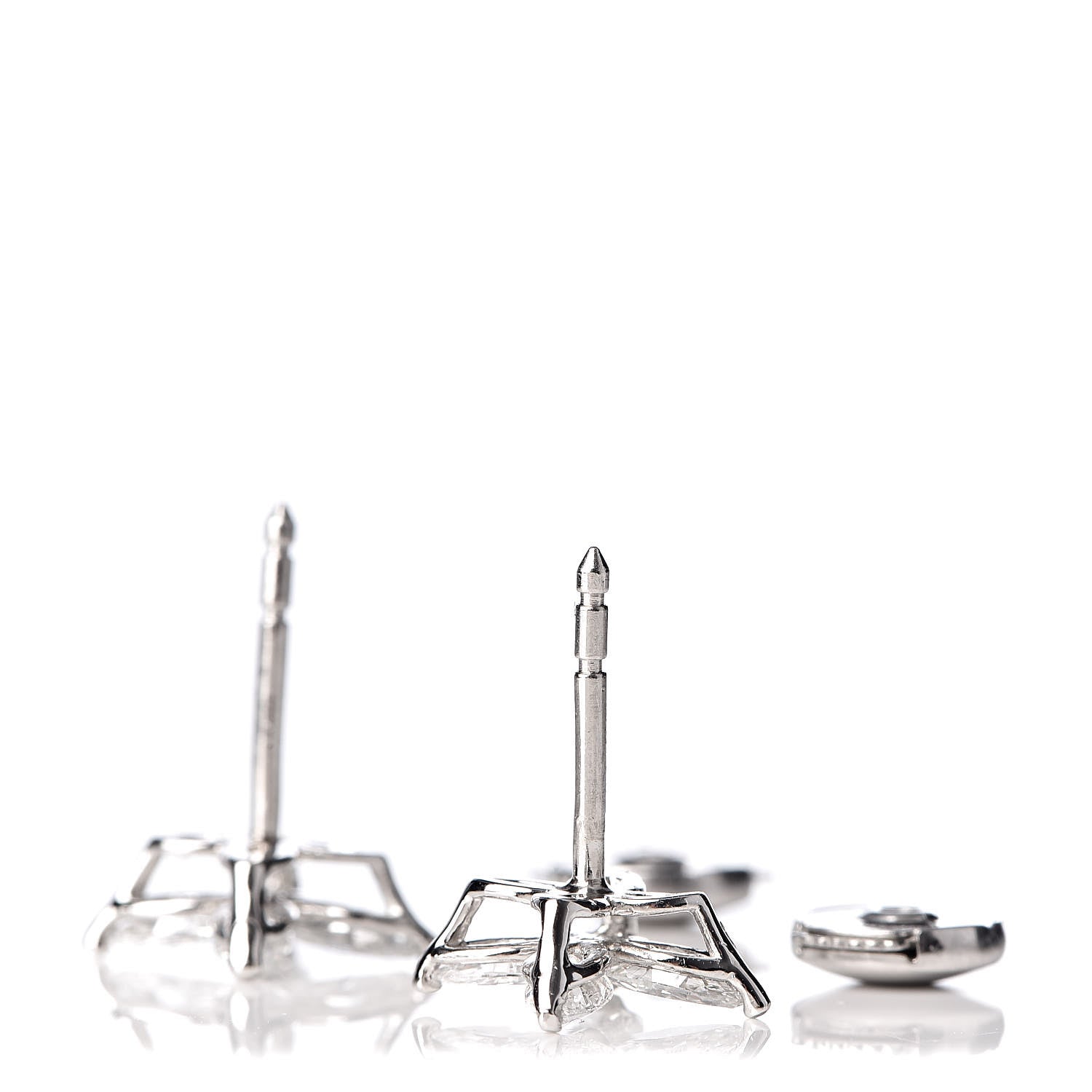 Tiffany Platinum Diamond .84ctw Victoria Earrings 3 of 4
