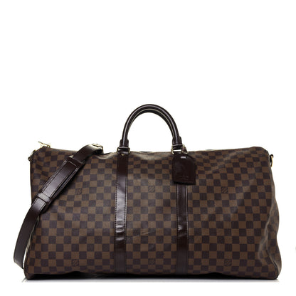 Louis Vuitton Damier Ebene Keepall Bandouliere 55 1 of 12