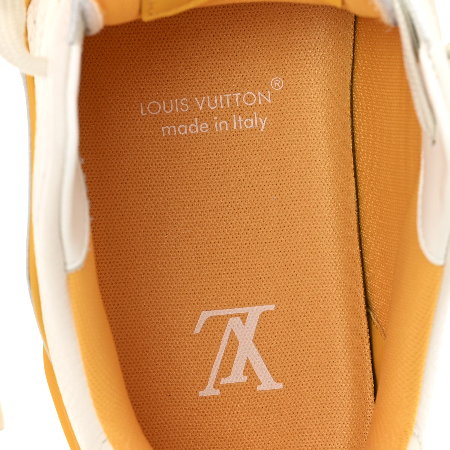 Louis Vuitton Calfskin LV Trainer Sneakers 38.5 Yellow 1741970