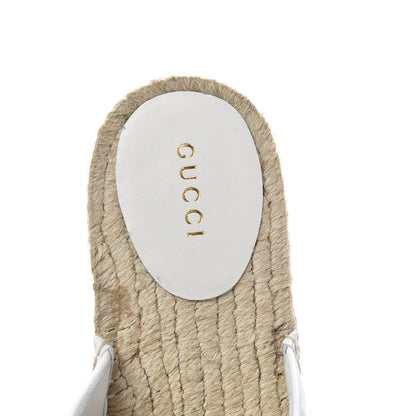 Gucci Nappa Matelasse GG Marmont Espadrille Slippers 38 Great White 7 of 8