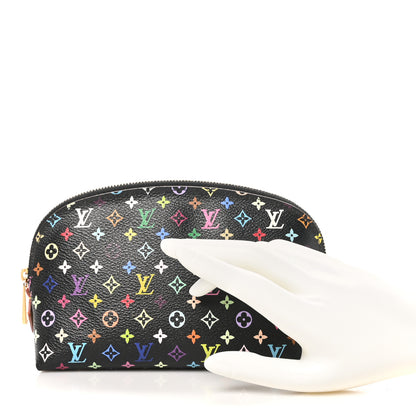 Louis Vuitton Monogram Multicolor Cosmetic Pouch Black Grenade 2 of 9