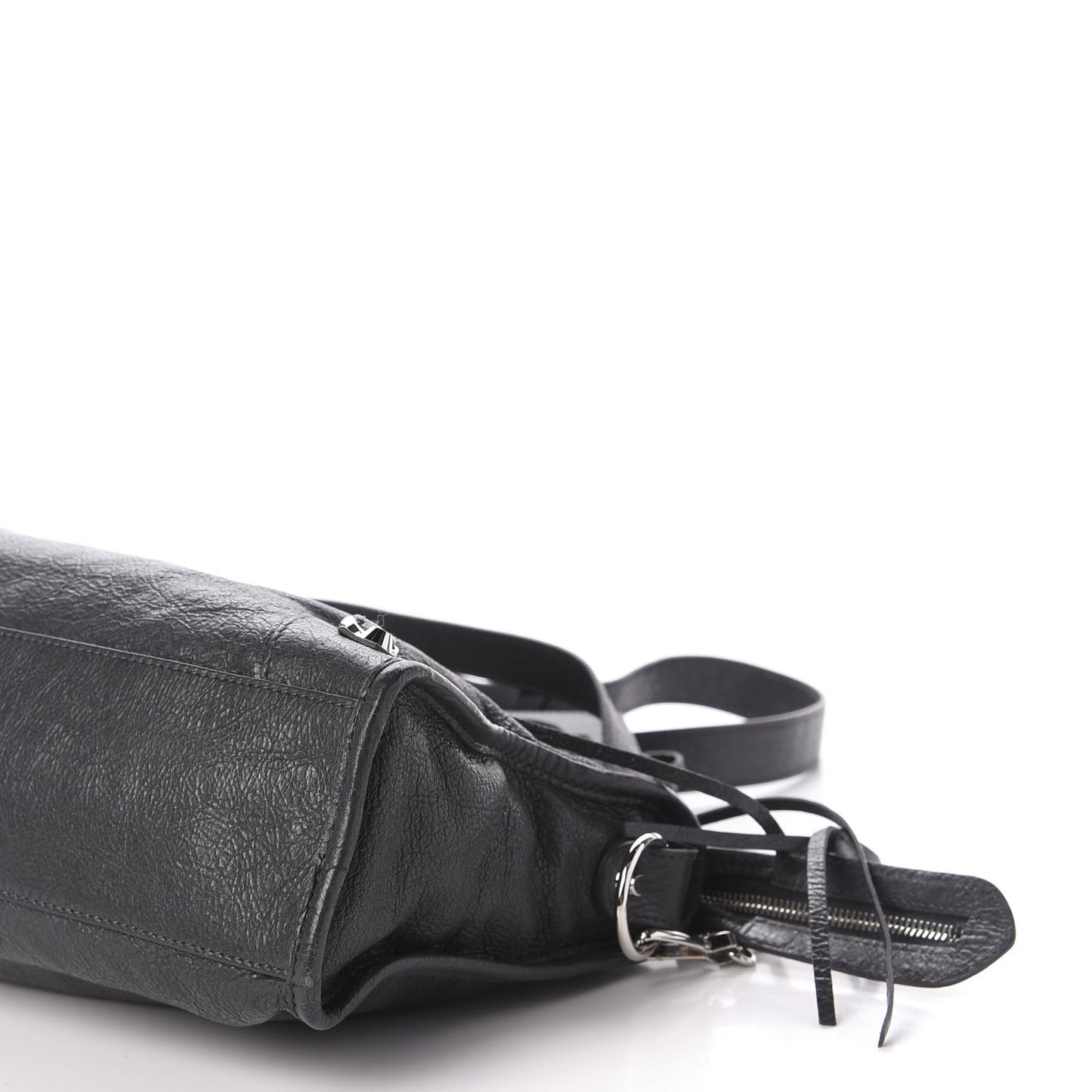 Agneau Classic Silver Hardware S City Black Gris Fossile