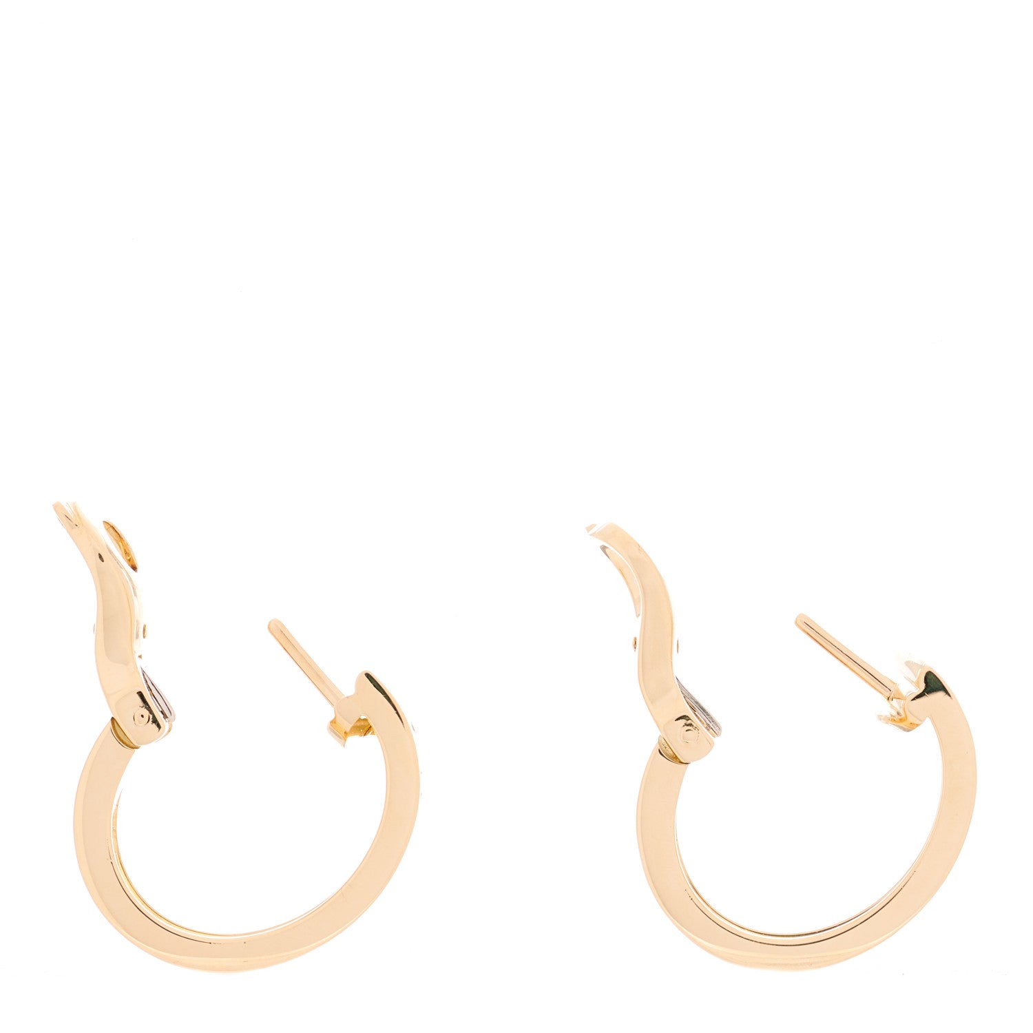 Cartier 18K Yellow Gold 5.5mm LOVE French Clip Hoop Earrings 2 of 4