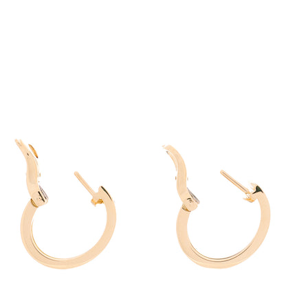 Cartier 18K Yellow Gold 5.5mm LOVE French Clip Hoop Earrings 2 of 4