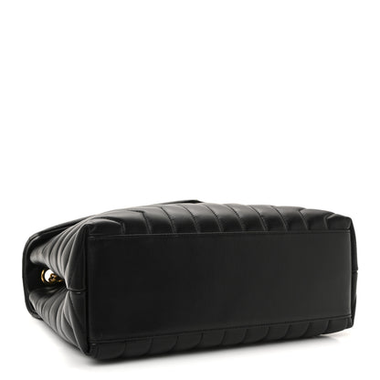 Saint Laurent Calfskin Y Quilted Monogram Medium Loulou Chain Satchel Black 4 of 9