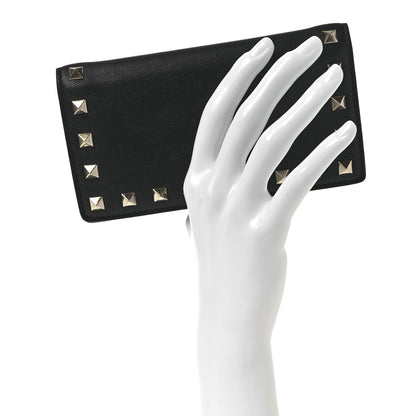 Valentino Garavani Calfskin Rockstud Bi-Fold Organizer Wallet Black 2 of 9