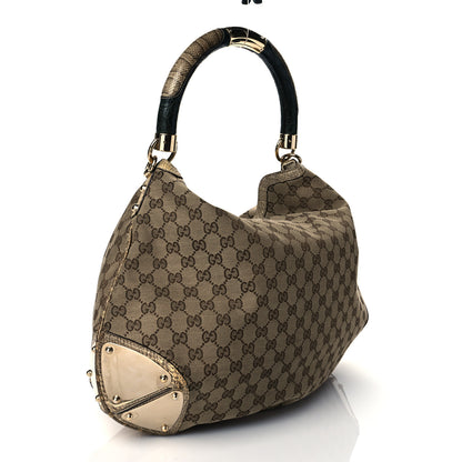 Gucci Monogram Large Indy Top Handle Hobo Off White 3 of 15