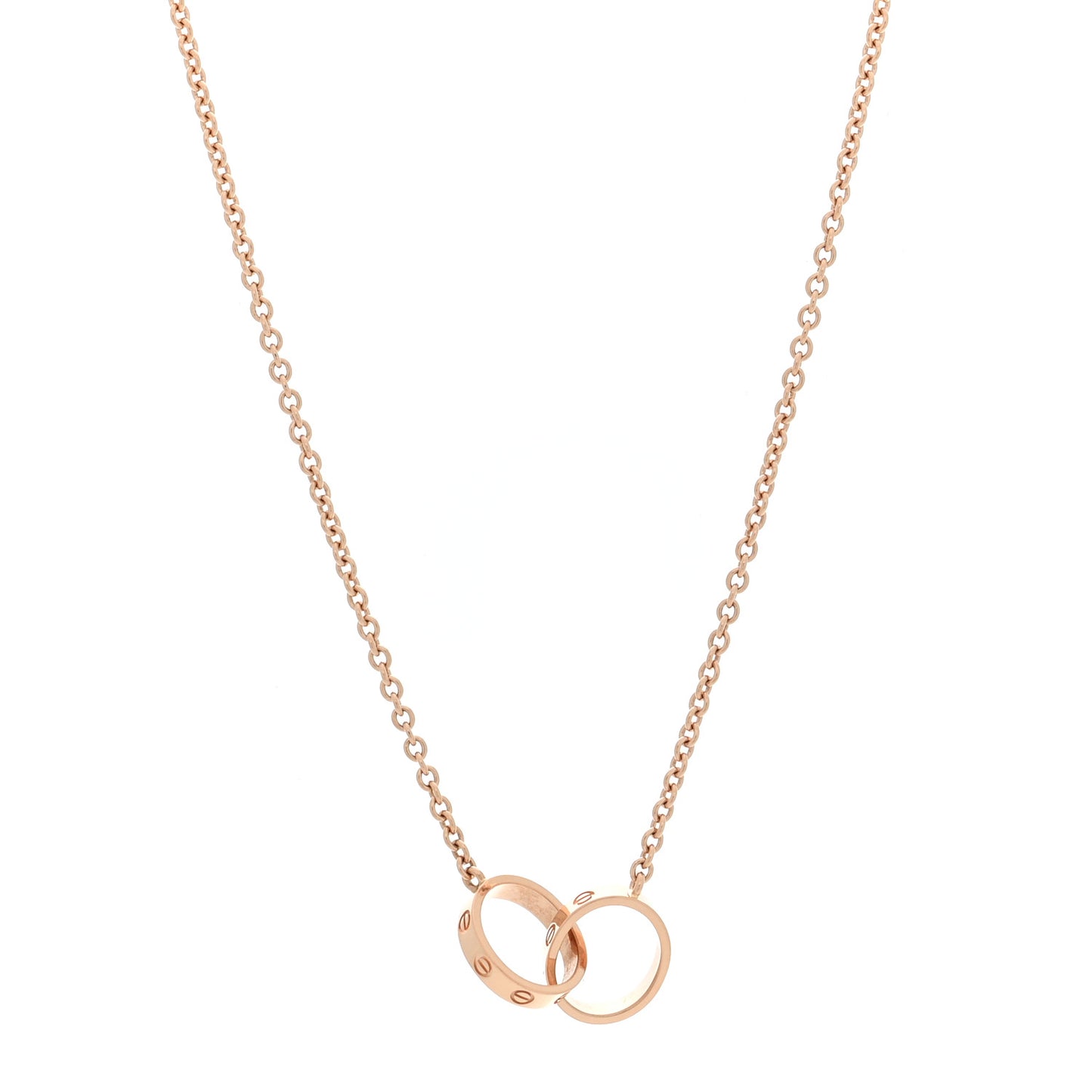 18K Pink Gold Interlocking LOVE Necklace