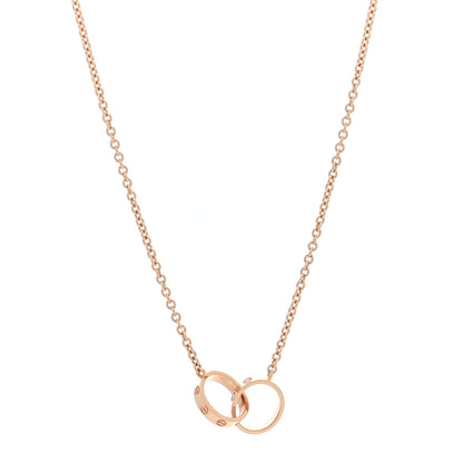 Cartier 18K Pink Gold Interlocking LOVE Necklace 1 of 4