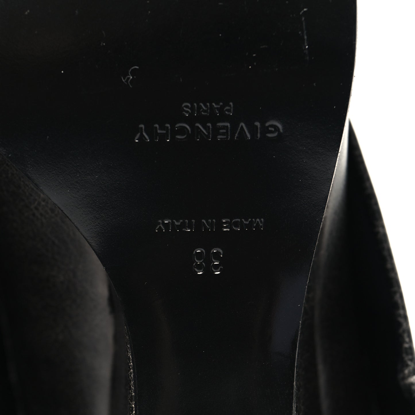 Aged Calfskin Cowboy Shark Lock High Boots 38 Black