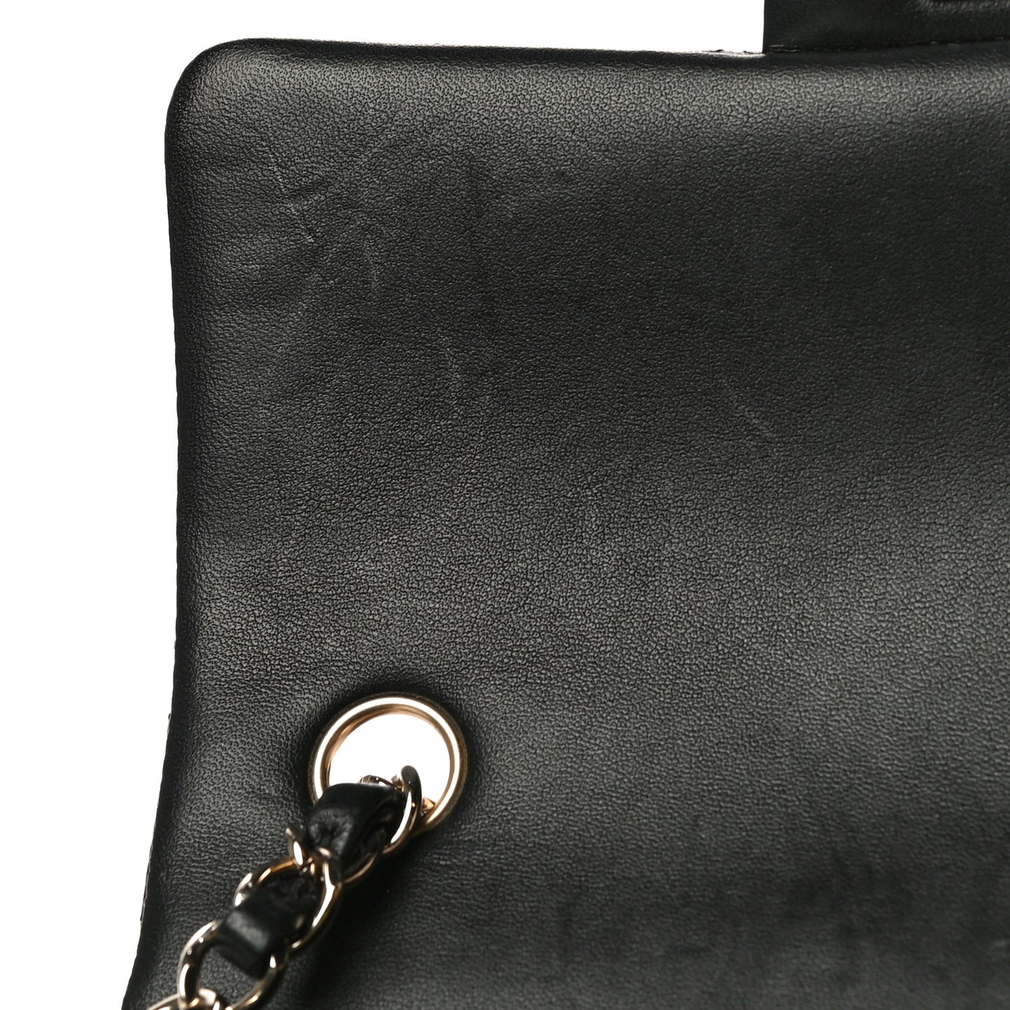 Lambskin Quilted Mini Rectangular Flap Black