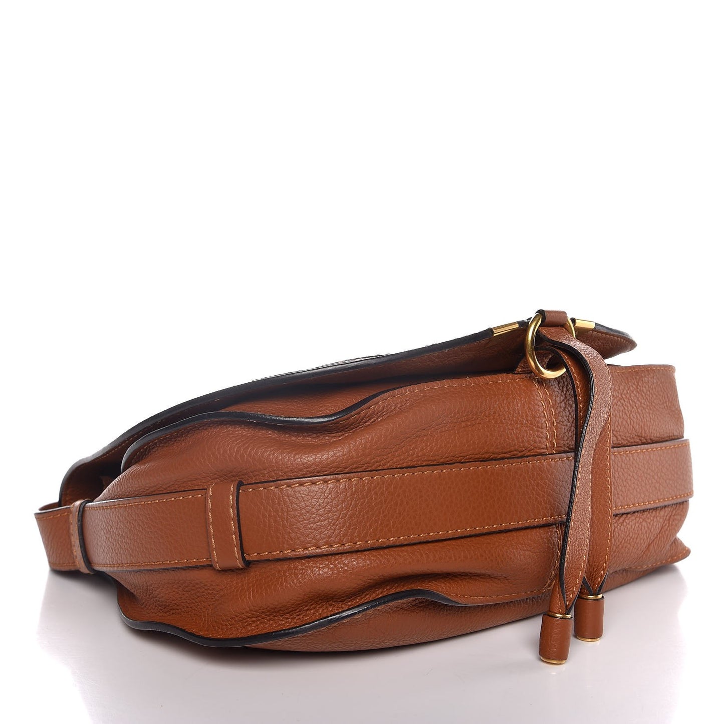 Calfskin Medium Marcie Round Crossbody Bag Tan