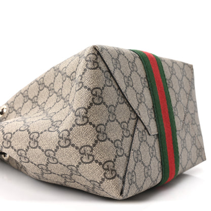 Gucci GG Supreme Monogram Web Small Ophidia Top Handle Bucket Bag Brown 9 of 10
