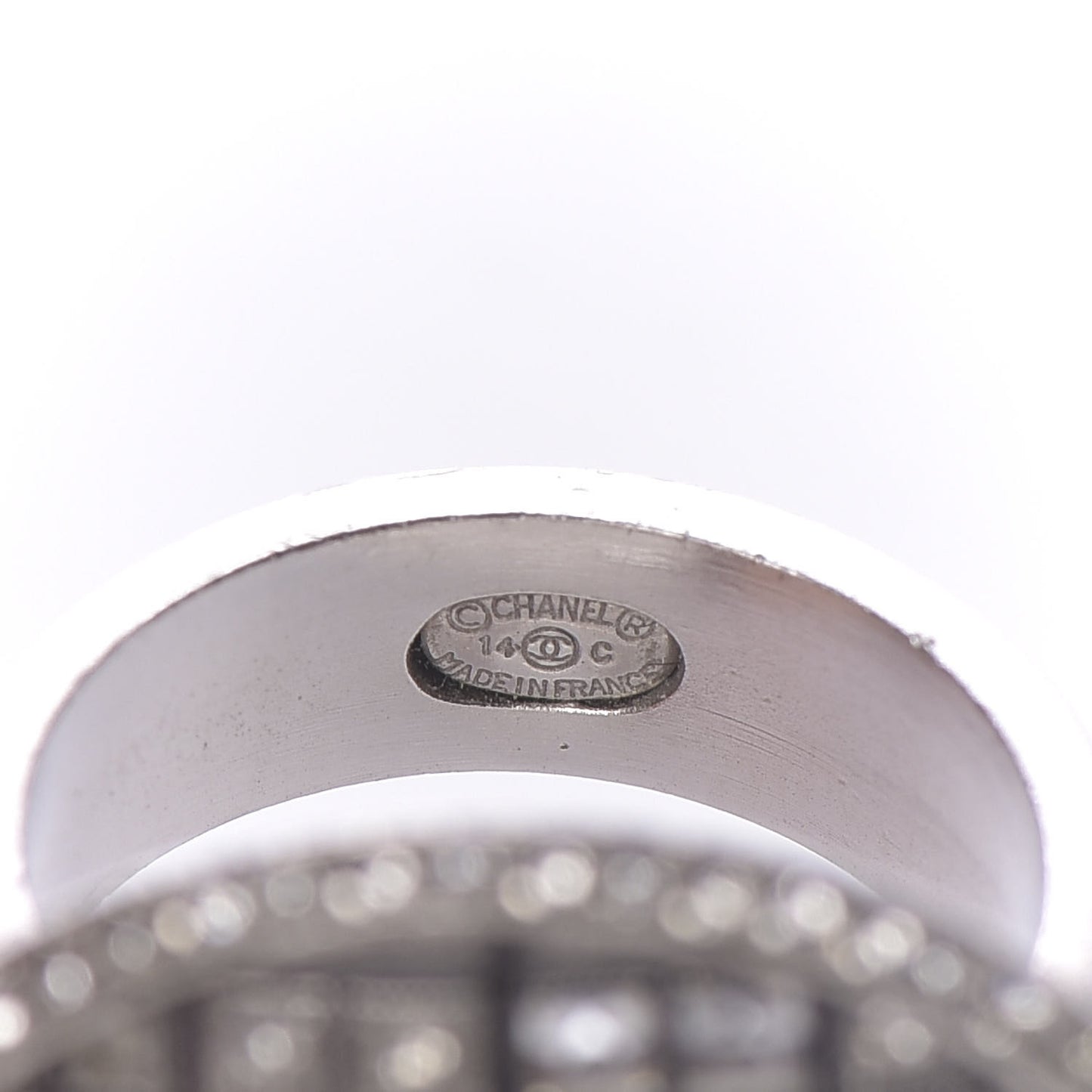 Round Crystal Ring 6.5 Silver