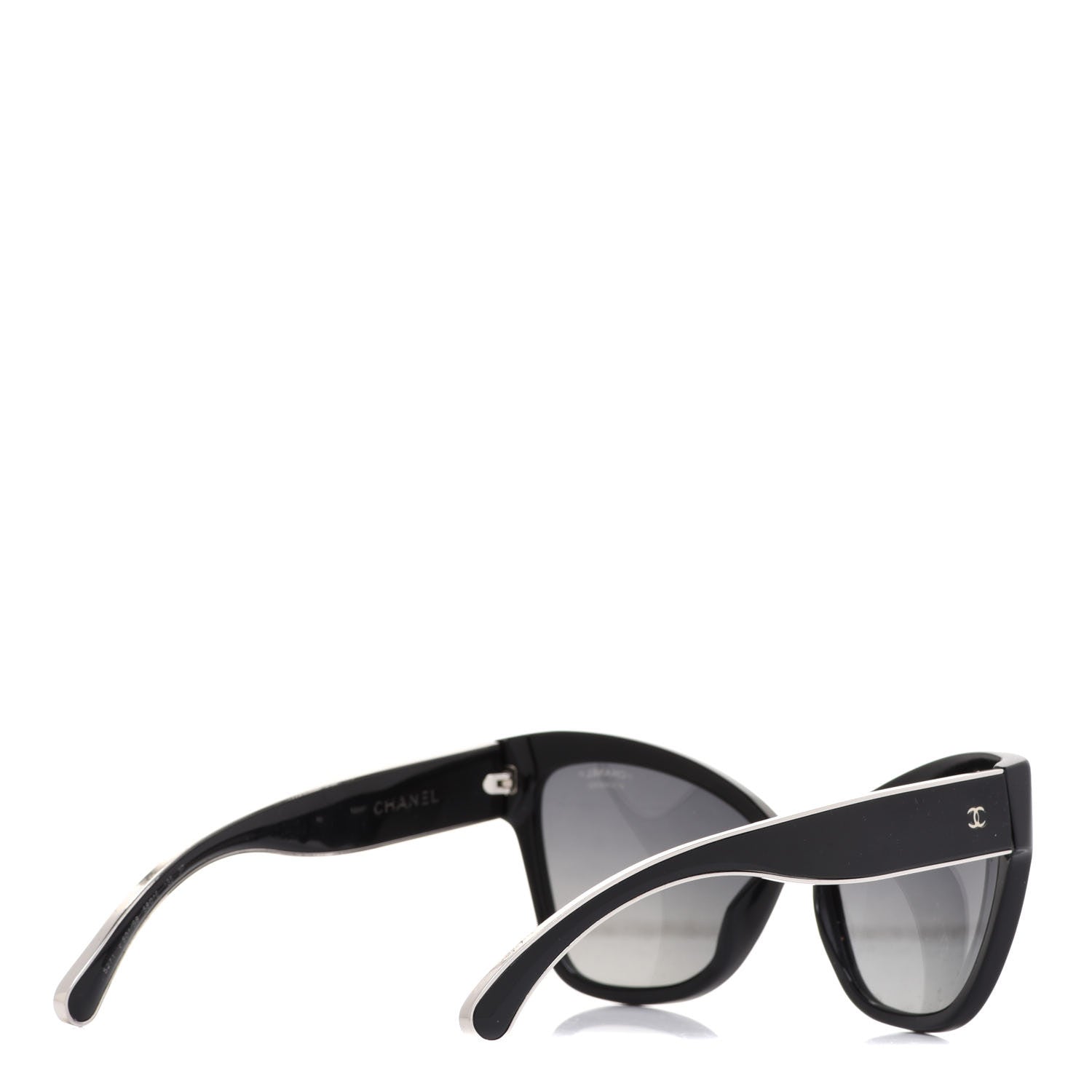 Chanel Acetate CC Cat Eye Sunglasses 5271 Black 4 of 8