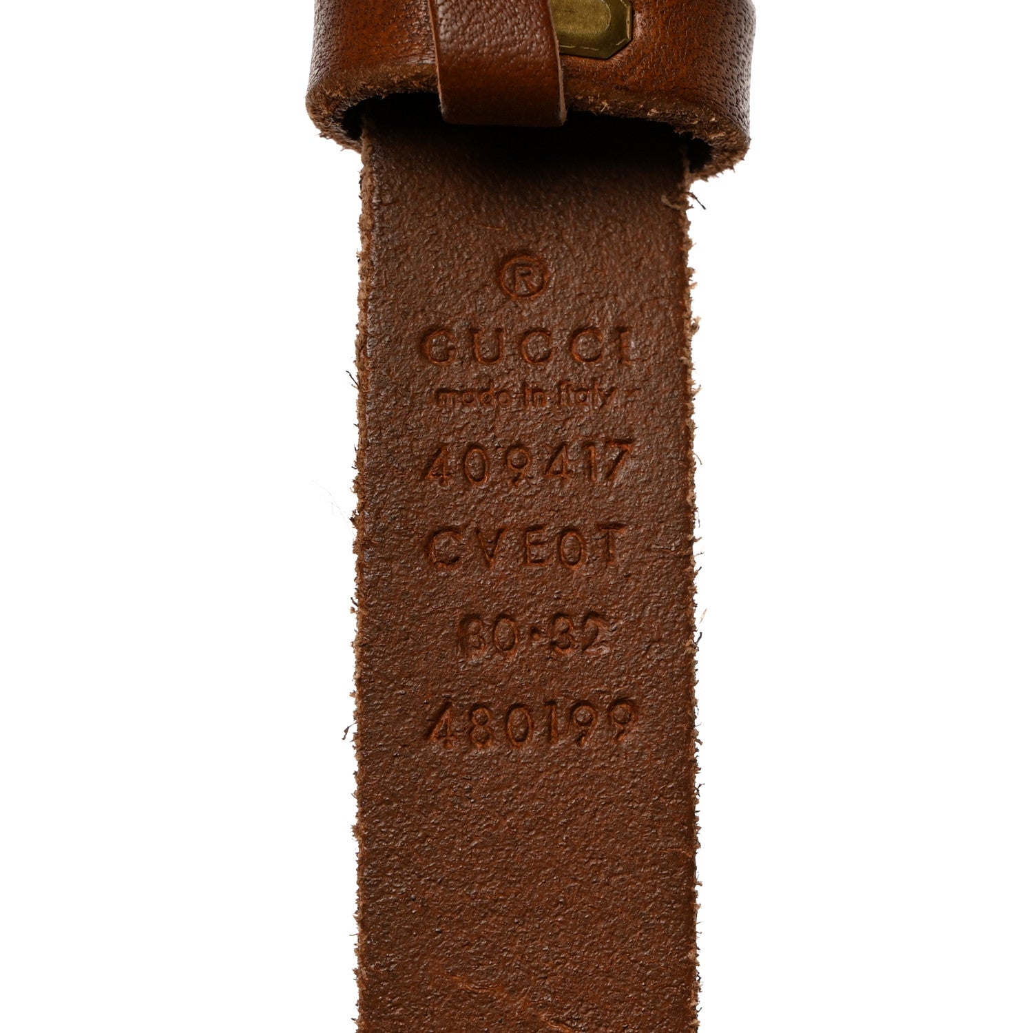 Gucci Faded Calfskin Double G 20mm Belt 80/32 Cuir 3 of 5