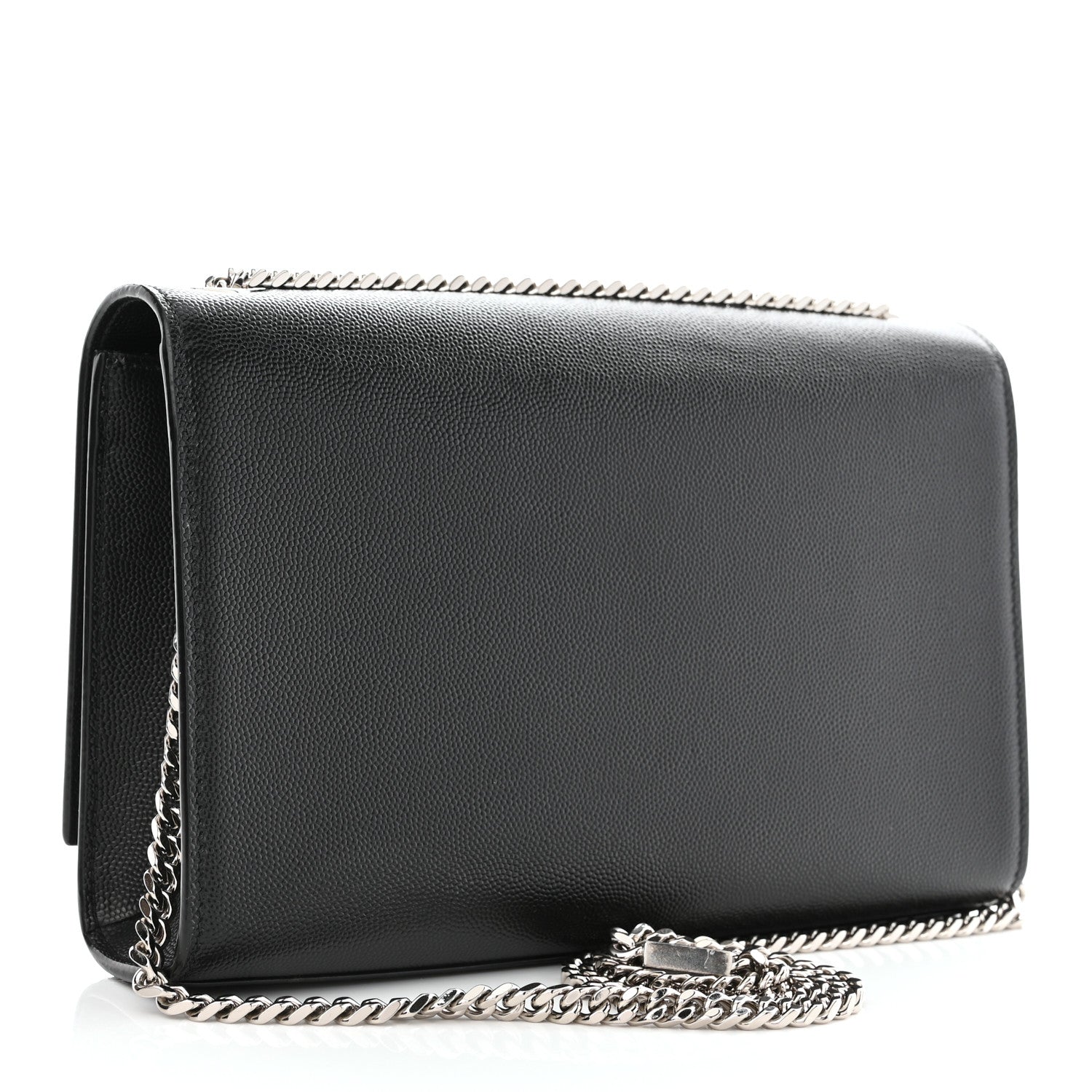 Saint Laurent Grain De Poudre Medium Classic Monogram Kate Satchel Black 2 of 8