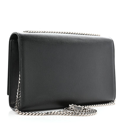 Saint Laurent Grain De Poudre Medium Classic Monogram Kate Satchel Black 2 of 8