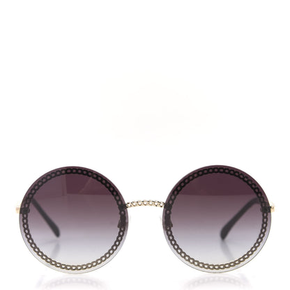 Chanel Round Chain Sunglasses 4245 Gold 3 of 8