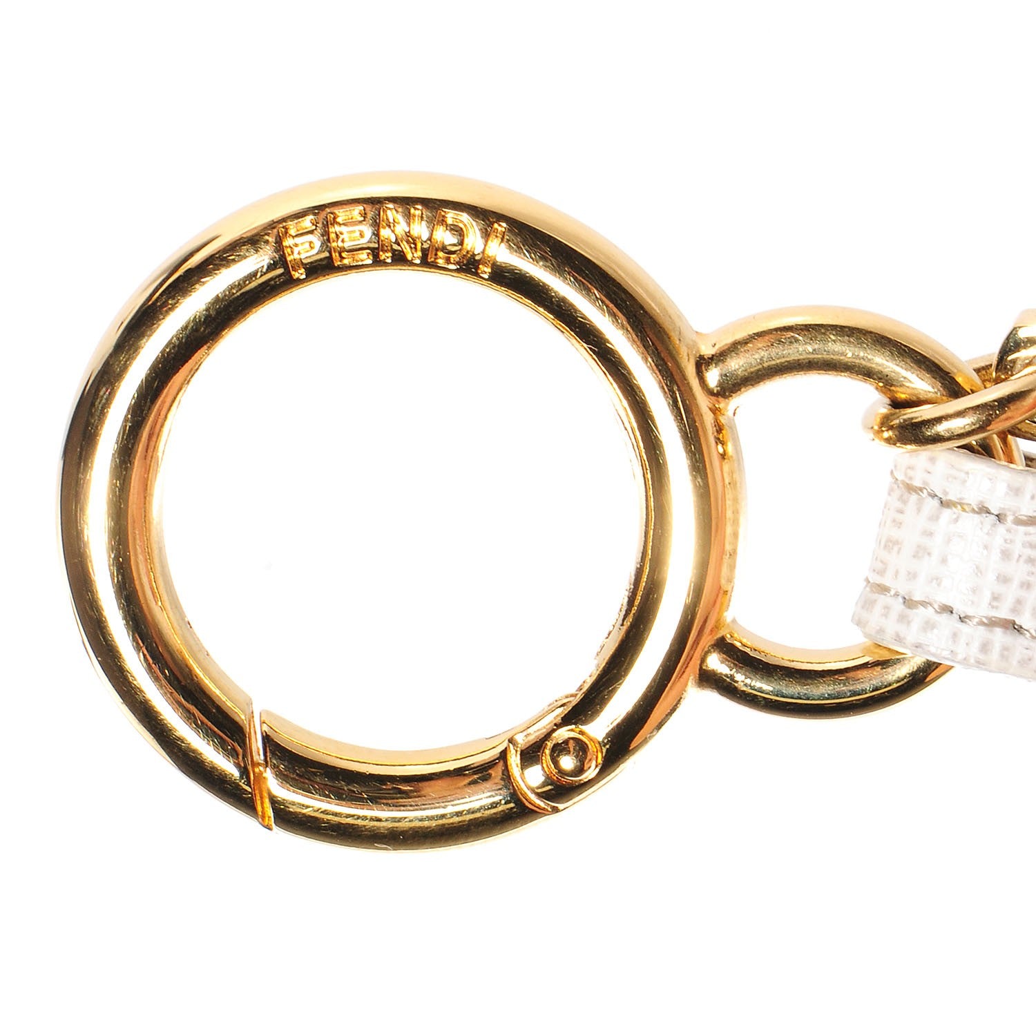 Fendi Fox Fur Pom Pom Bag Charm White 3 of 5