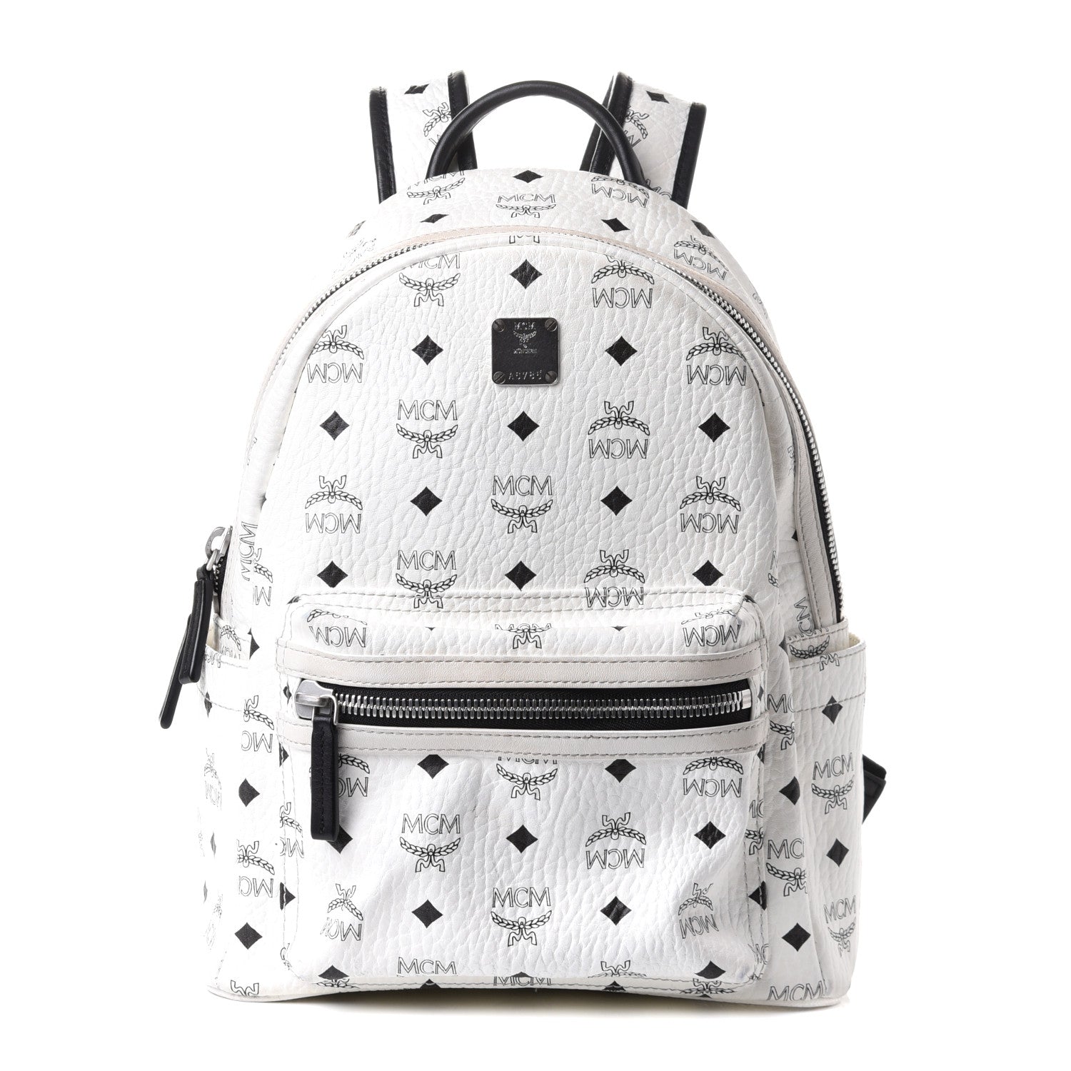 MCM Visetos Small Stark Backpack White 1 of 9