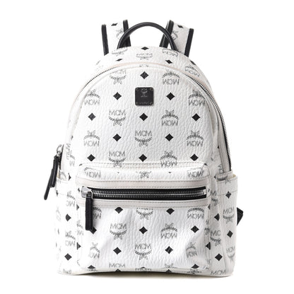 MCM Visetos Small Stark Backpack White 1 of 9