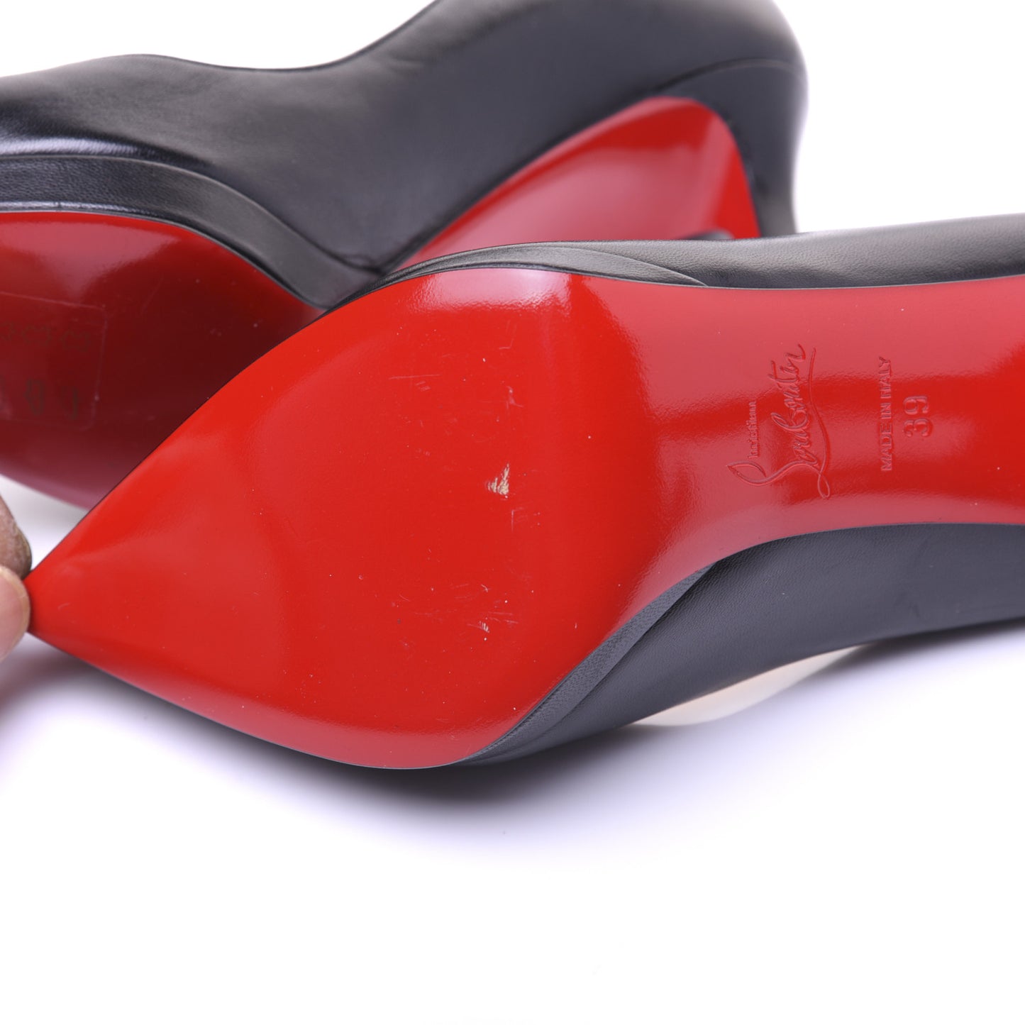 Shiny Nappa Pigalle Plato 100 Pumps 39 Black