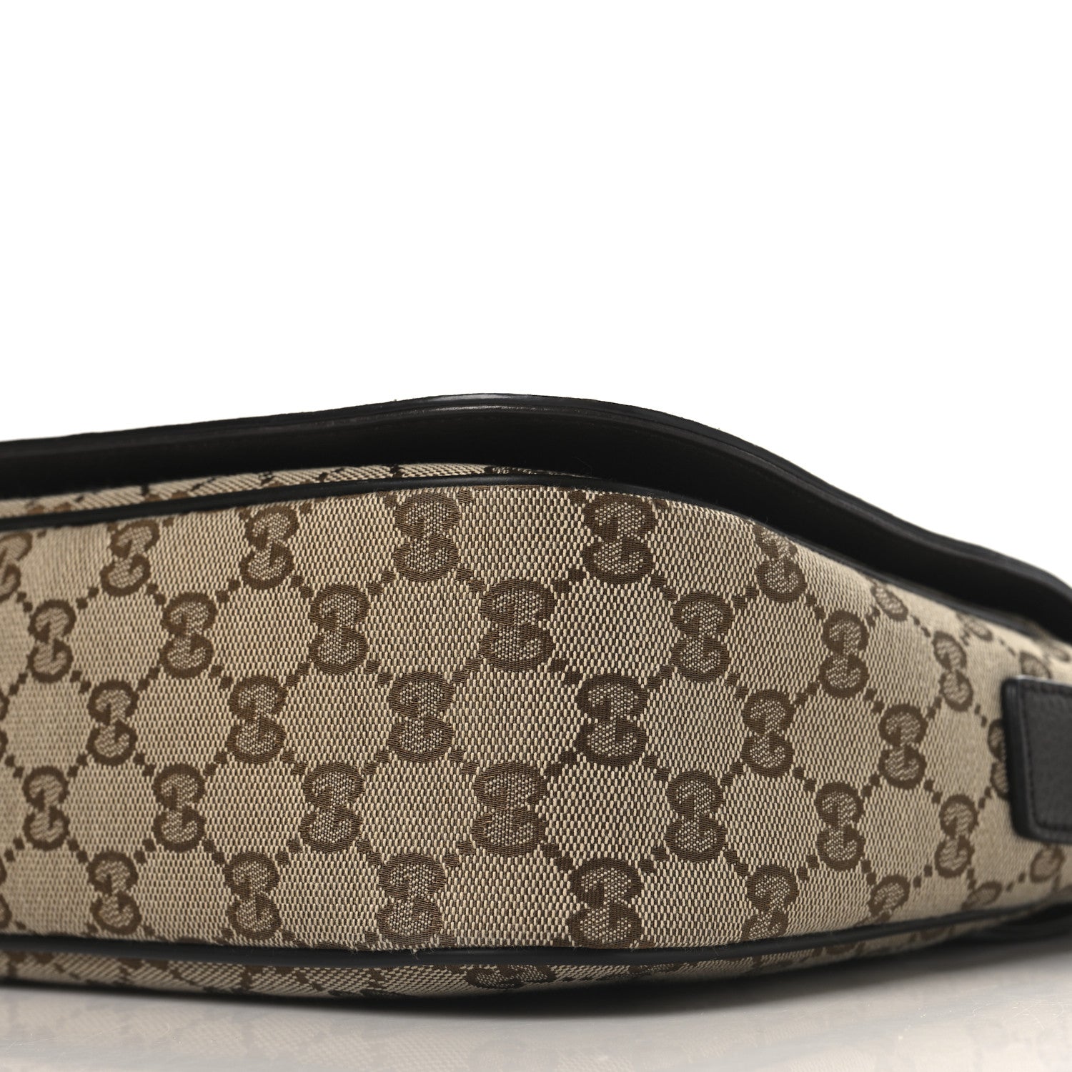 Gucci Monogram Large Flap Messenger Bag Beige Dark Brown 10 of 11