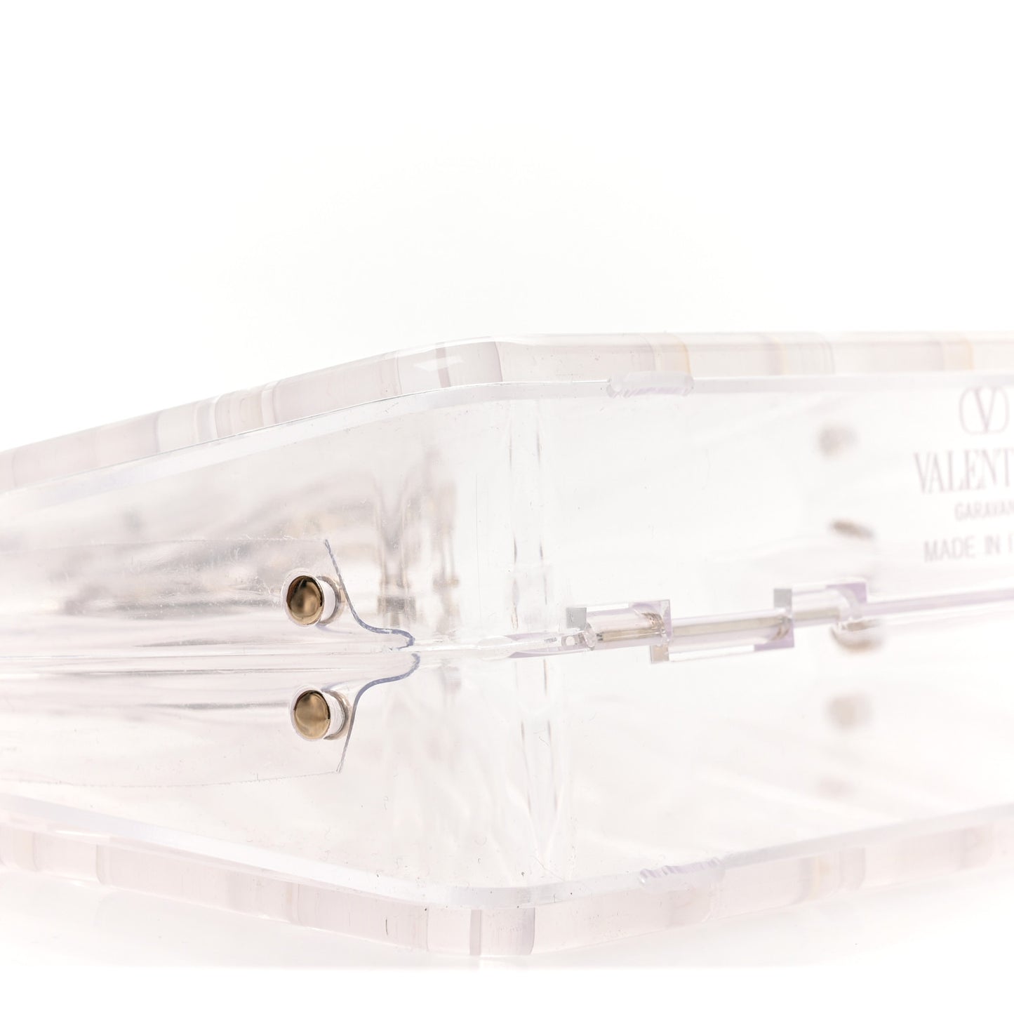 Clear Acrylic Mini Le Troisieme Shopping Bag Transparente